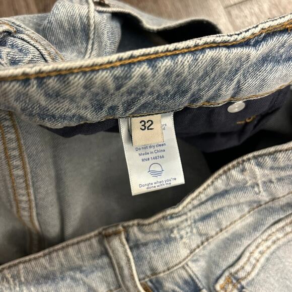 NWT Oliver Logan Aberdeen Wide Leg Crop Jeans Light Wash Size 32 High Rise Denim - Picture 12 of 16